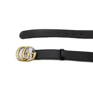 Gucci Leather Slim Black with Double G Buckle 95 38 414516 (Sku 6587) Belt $_57.JPG?set_id=880000500F main image 3